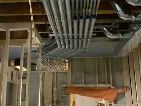 Commercial Conduit Rough-In completed electrical work